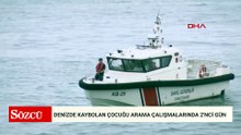 Rize'de denizde kaybolan çocuğu arama çalışmalarında 2'nci gün