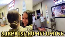 Soldier Returns Home Unexpectedly After Six Months Away