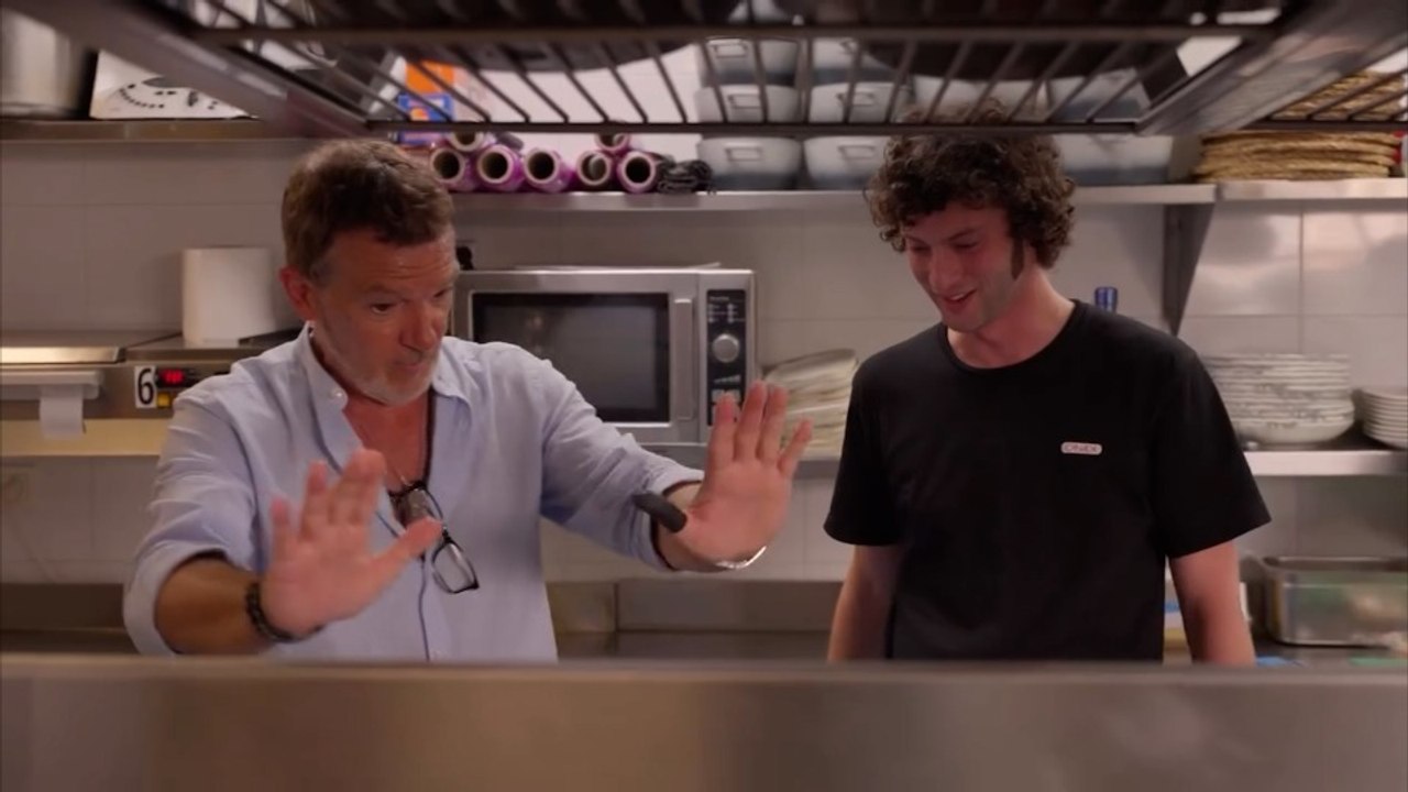 Antonio Banderas y Dominic Sessa, protagonistas de la película ‘Tony’: clase de cocina en Málaga
