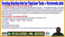 Creating Selections Sets for Tasks in TimeLiner