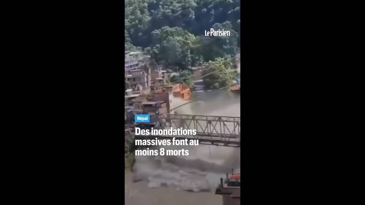 Népal : des maisons et des ponts balayés par des torrents de boue
