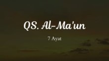 QS. Al-Ma'un