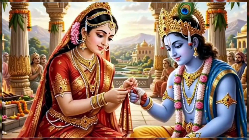প্রথম রাখি কে পড়িয়েছিল ! শ্রীকৃষ্ণ এবং দ্রৌপদীর গল্প |