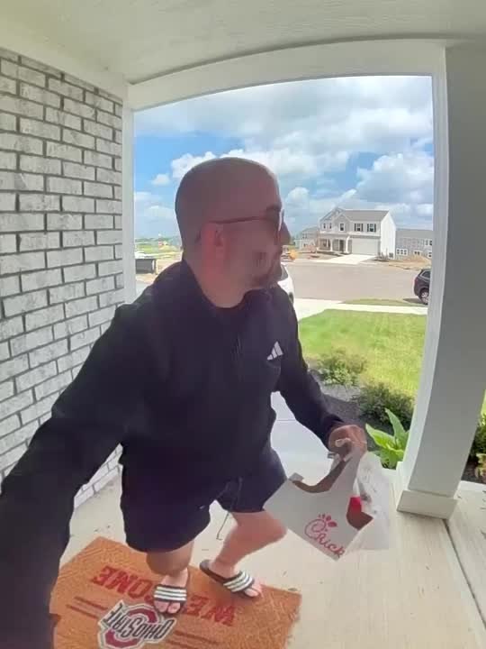 Husband Trips on Steps Right After Wife Calls Him Embarrassing