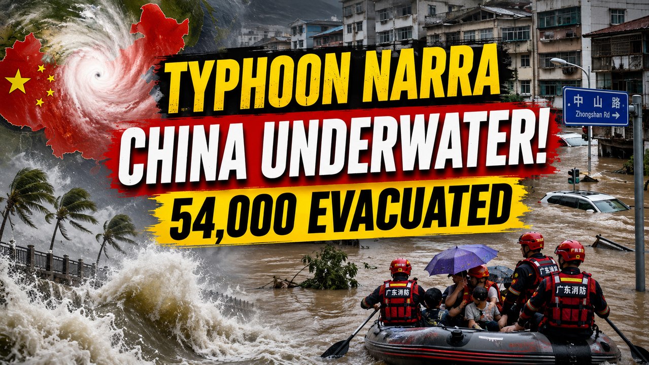 China | Typhoon Narra SHOCKING Footages! | Homes Submerged, 54,000 Evacuated | World NEWS