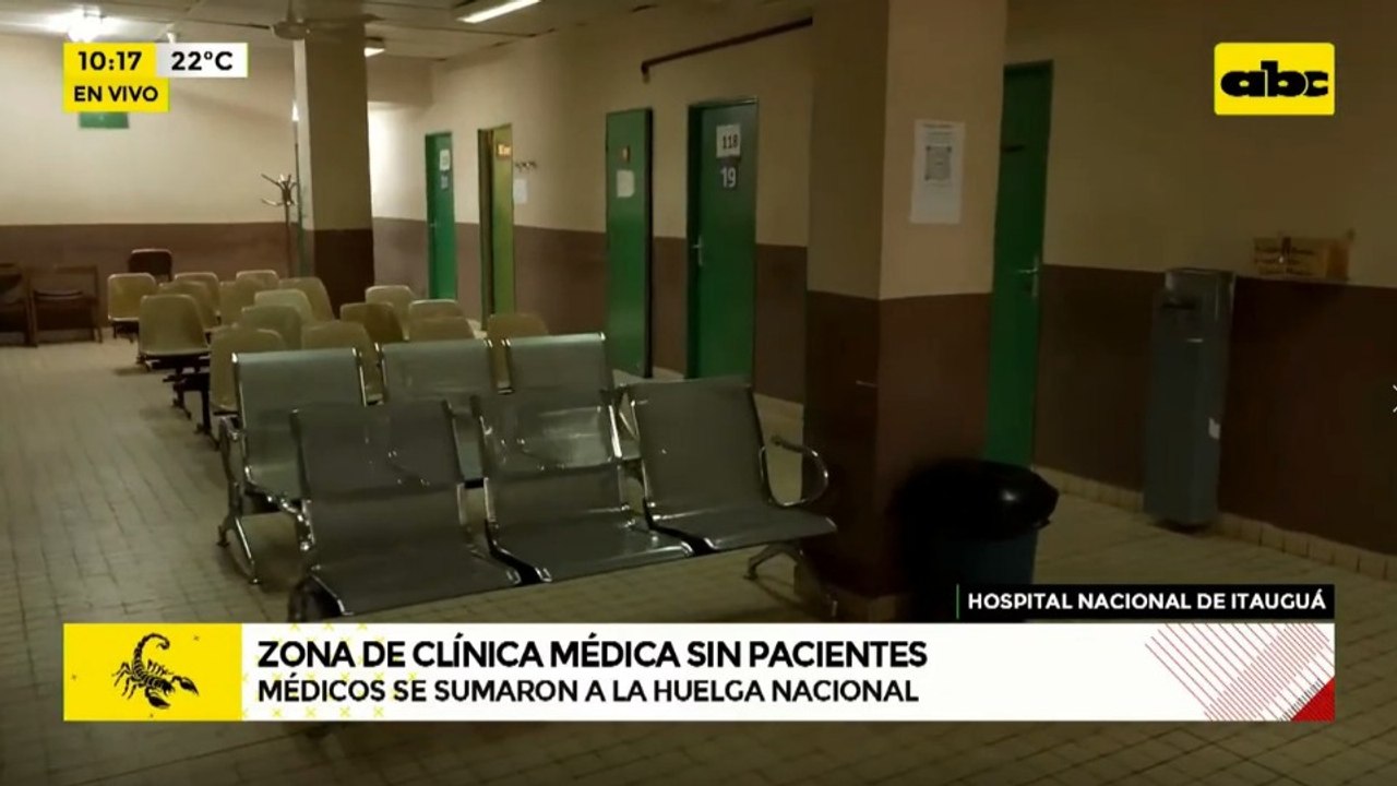 El Hospital de Itauguá sin pacientes por la huelga médica