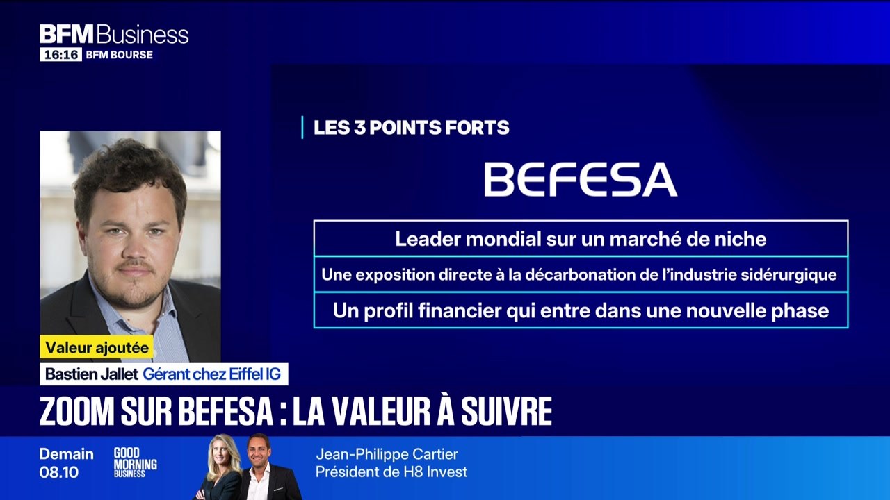 Valeur ajoutée : Ils apprécient Befesa - 26/08