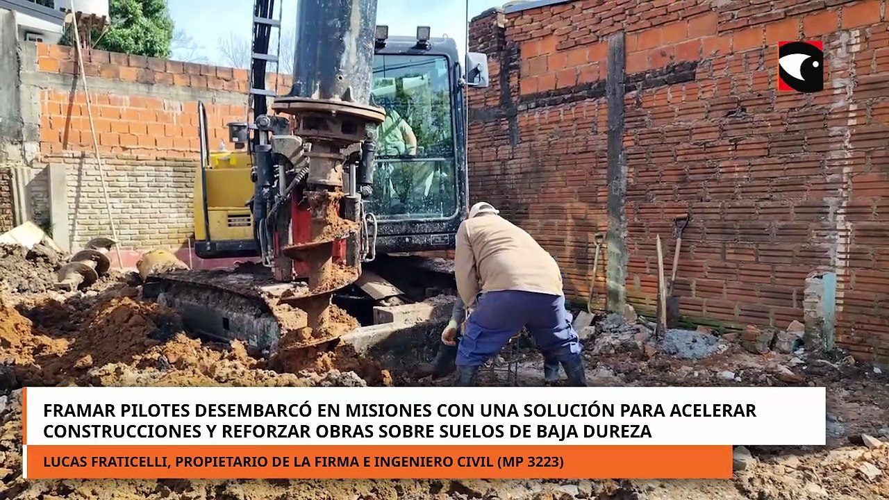 Framar Pilotes llegó a Misiones para acelerar construcciones en suelos de baja dureza