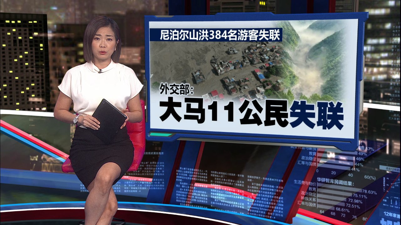 尼泊尔山洪384名游客失联   大马11公民失联