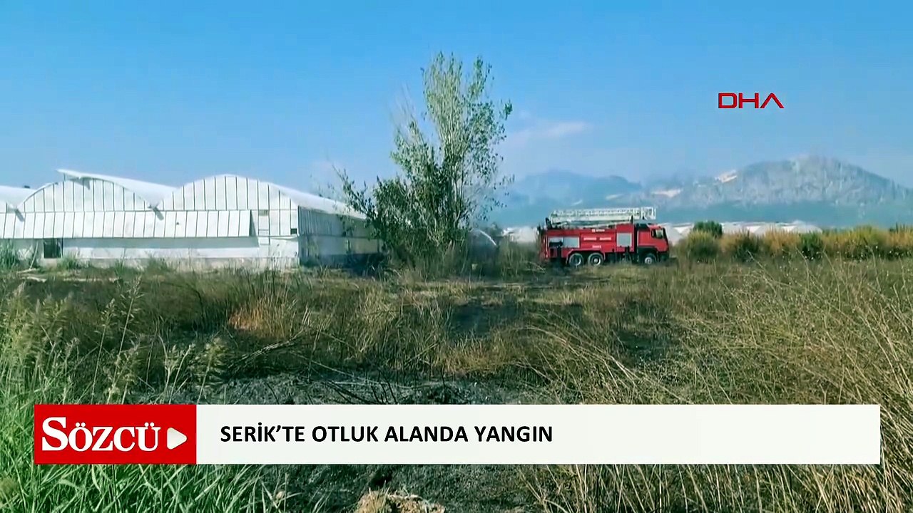 Serik’te otluk alanda yangın