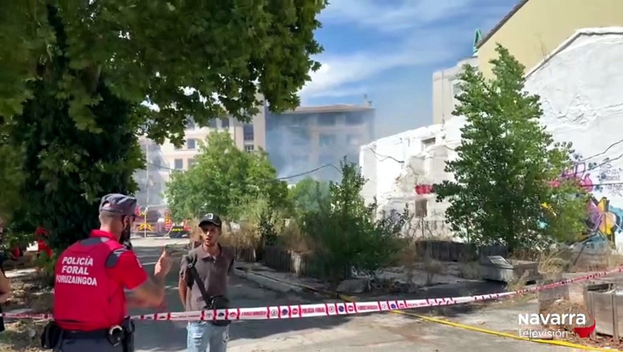 Desalojada la antigua ikastola Jaso por un incendio