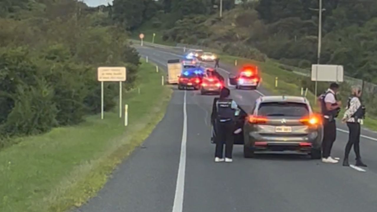 Unbelievable Footage of Driver Following a Chain of Police Chase Vehicles