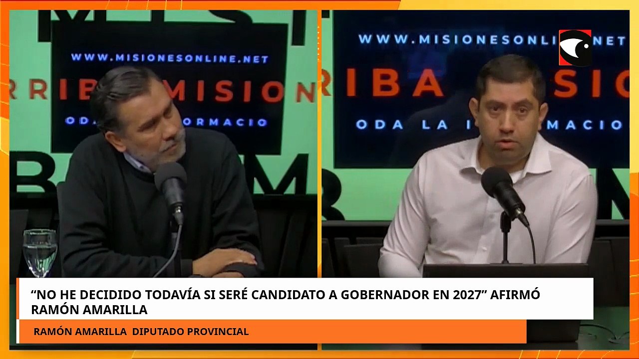 “No he decidido todavía si seré candidato a gobernador en 2027” afirmó Ramón Amarilla