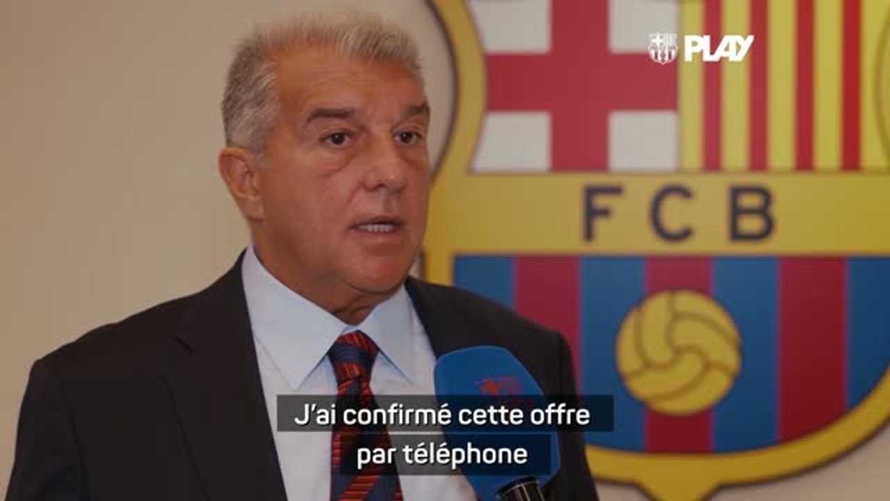 Barcelone - Laporta : “Nous maintenons notre offre pour Alvarez”