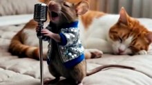 He just wanted to sing but the cat had other plans! 😂  #Funny #OyenLabs #CatAndMouse #Fun