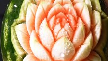 🌸 I Carved a WATER LILY Into a Watermelon! 🤯🍉 #Shorts