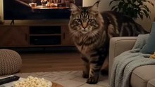 Maine Coon Discovers the Smart Speaker