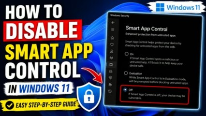 How to Disable Smart App Control in Windows 11 (2026) | Easy Step-by-Step Guide @modsgamer77 ​
