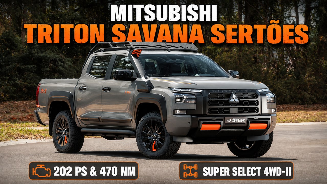 2027 Mitsubishi Triton Savana Sertões: Offroad-Sondermodell mit 202 PS