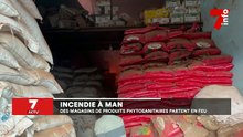 Incendie à Man : des magasins de produits phytosanitaires partent en feu