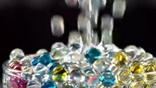 Water Beads Falling Rain Curtain ASMR 💧🌈 | Satisfying Flow Sounds