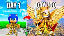 I Survived 100 Days as Excalibur Sonic in GTA 5! (Sonic Movie Mod)
