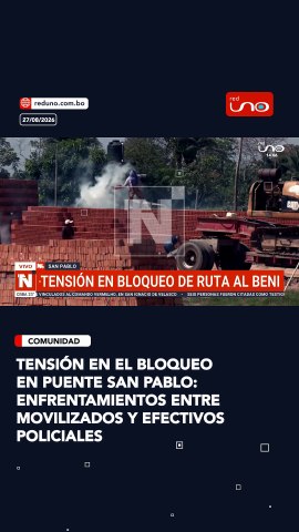 Tensión en el bloqueo en puente san pablo: enfrentamientos entre movilizados y efectivos policiales