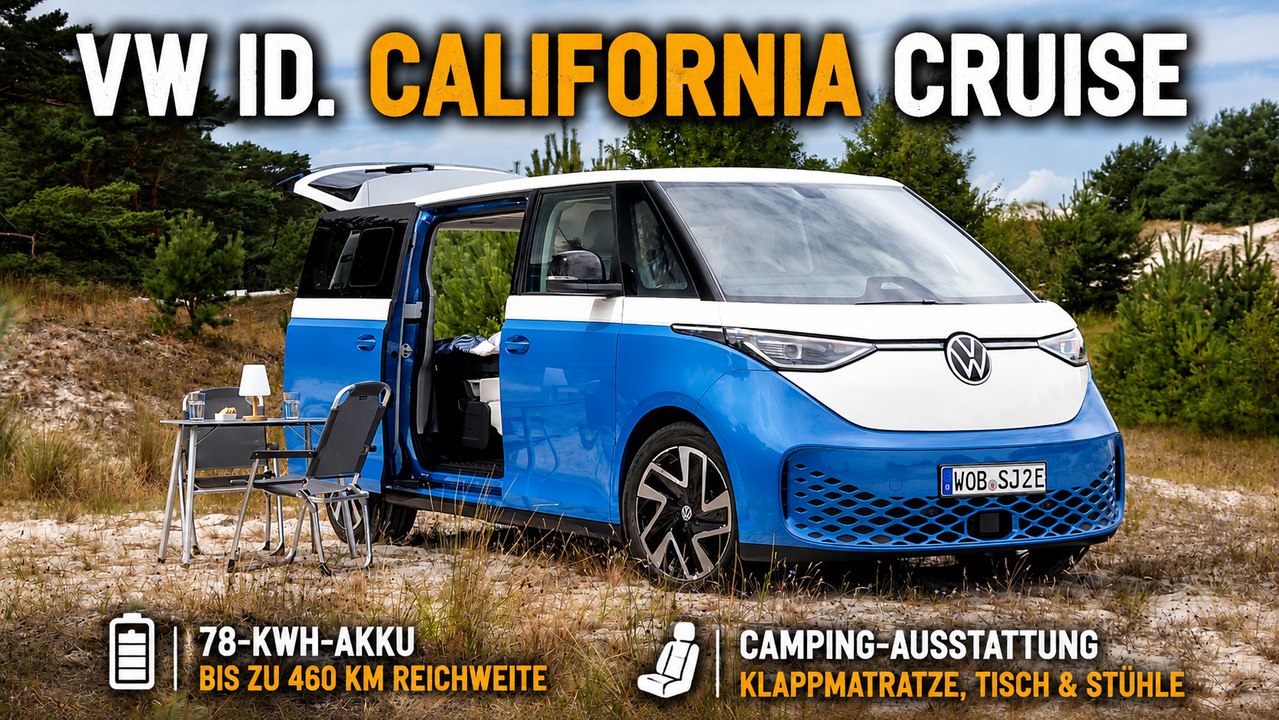 Vw id. california cruise: das kann der elektrische camping-bulli