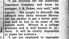 Saturday, 12th July 1913 Says Women Heard Conley Confession