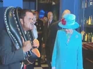 Man Pulls Faces At The Queen