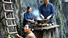 Unwetter bei Felsen-Häuser in China