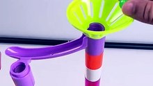 Green Pink Blue Marble Run