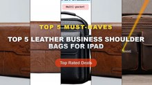 Amazing Top 5 Leather Business Shoulder Bags For IPad You Need To See - Vintage Crazy Horse Leather Men's Briefcases Dai...