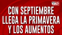 Con septiembre llega la primavera... y llegan los aumentos