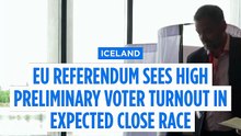 Iceland's EU referendum sees high preliminary voter turnout in expected close race