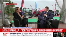 "Chaque année, on a droit à un plan de soutien à l'agriculture, censé régler le malaise dans le monde rural", déclare Jordan Bardella, président du RN