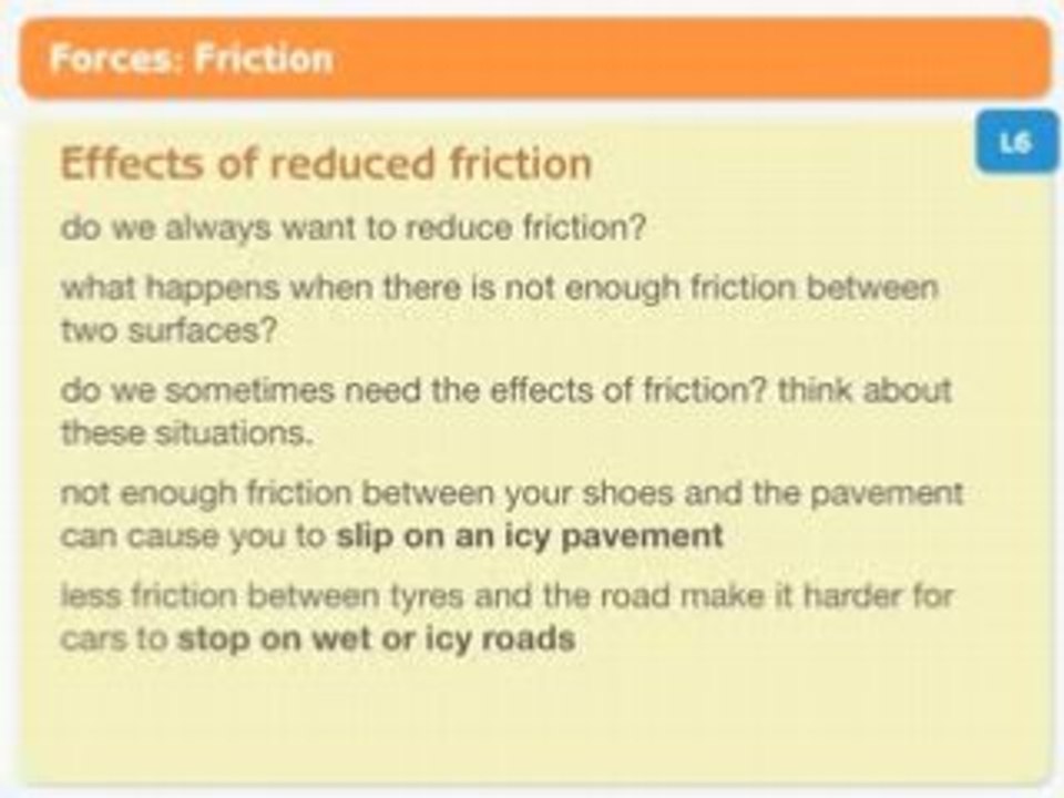 Mobile Revision: Effects of reduced friction