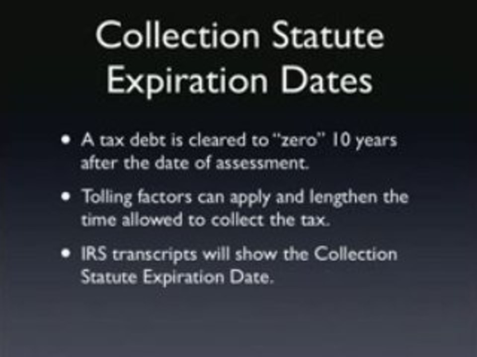 Tampa Tax Attorney explains IRS time limit for collection