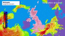 Wind gusts could be strong in the South West this Sunday