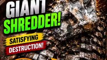 GIANT ROCK vs GIANT SHREDDER! 😱💥 WATCH IT GET CRUSHED!