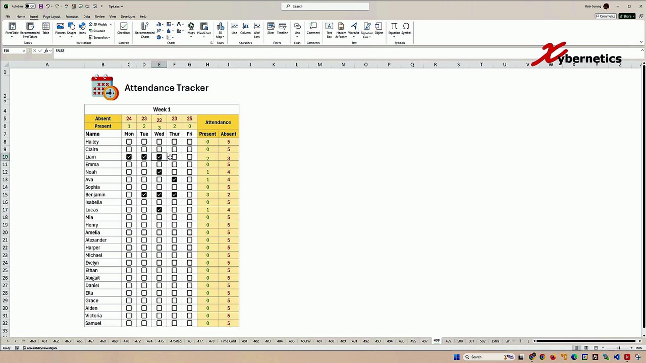 Employee Attendance Tracker - Excel Tips and Tricks - video Dailymotion