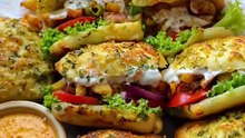 Délice de poulet croustillant aux herbes et sauce crémeuse 🍔✨France