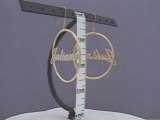 14K Personalized Iced Out Name Dangling Hoop Earring 1 15/16