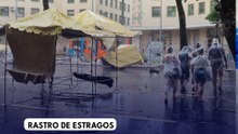 Rastro de estragos: Tempestade repentina pega público da Virada Cultural e da Feira Hippie de surpresa em BH