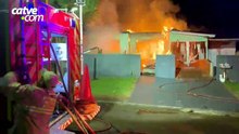 Bombeiros evitam que incêndio se espalhe para casas vizinhas em Cascavel