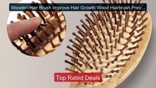 Wooden Hair Brush Improve Hair Growth Wood Hairbrush Preven... -- Top Pick 2026 | Unbeatable Price!