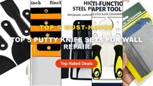 Don't Buy Top 5 Putty Knife Sets For Wall Repair Before Watching This! - 4pcs Putty Knife Set, Carbon Steel Scraper, Pai...