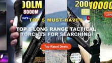 Cheap & Best Top 5 Long Range Tactical Torches For Searching Unboxing & Review - 100000LM Powerful LED Flashlight Rechar...