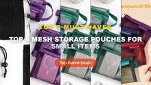 Top 5 Mesh Storage Pouches For Small Items: Top 5 Best Sellers - 1/5Pcs Minimalist Nylon Mesh Small Item Storage Bag Por...