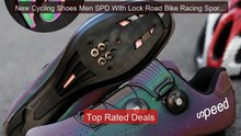 New Cycling Shoes Men SPD With Lock Road Bike Racing Sports S... -- Amazing Value 2026 | Must Have!